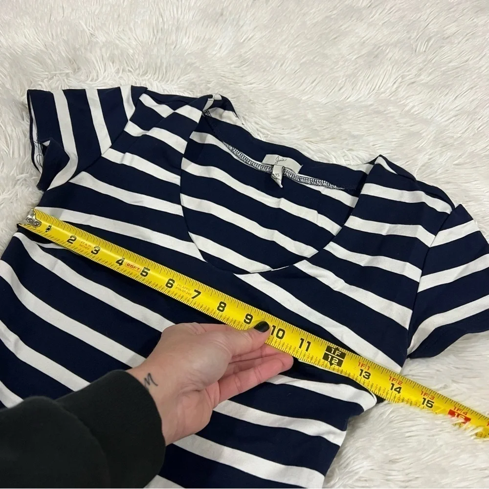 Joie Chikara California Stripe Dress Navy V Neck